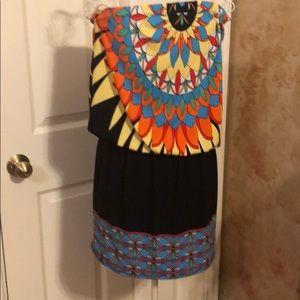 Women’s mini strapless dress